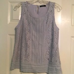 Gray lace tank top
